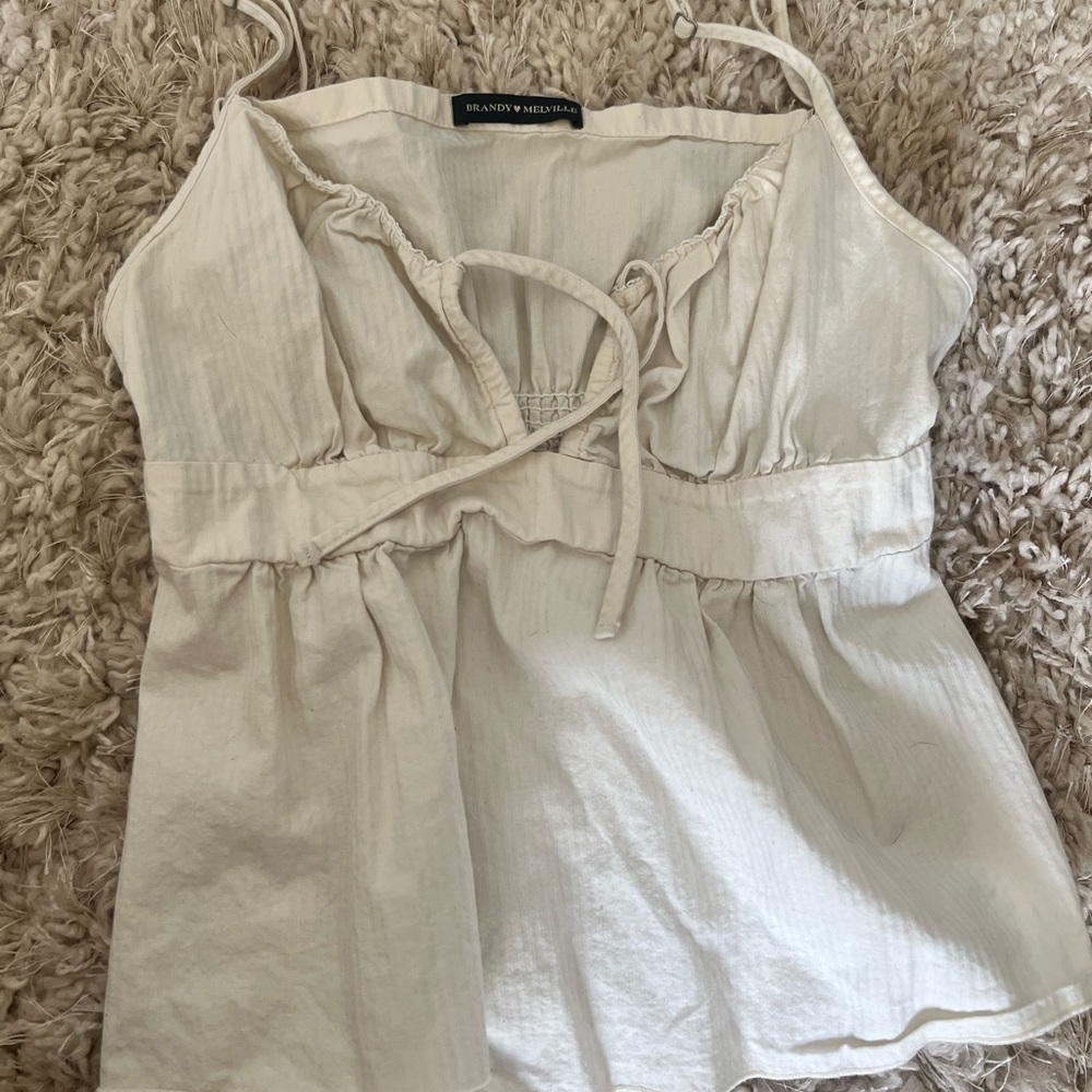 Brandy Melville white tie top